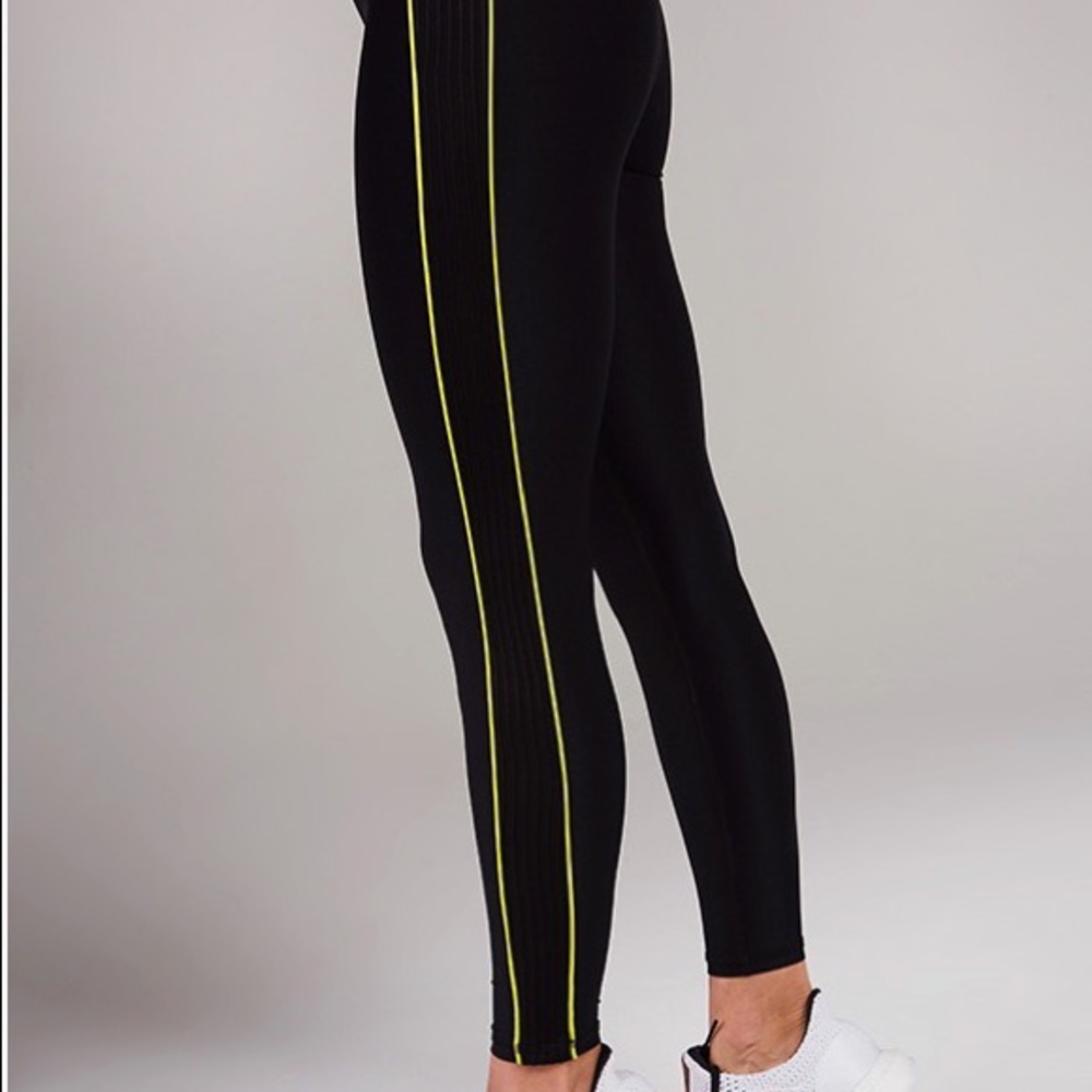 Brand New Terez Yellow Piping Tall Band Leggings